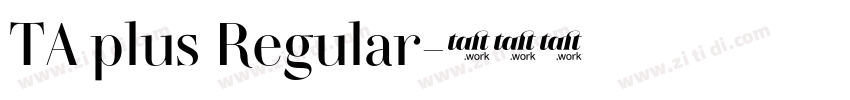 TA plus Regular字体转换